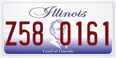 IL license plate Z580161