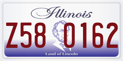 IL license plate Z580162