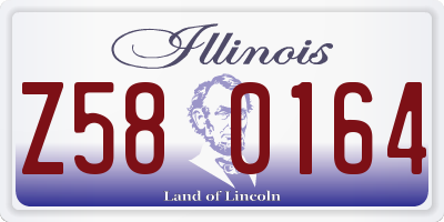 IL license plate Z580164