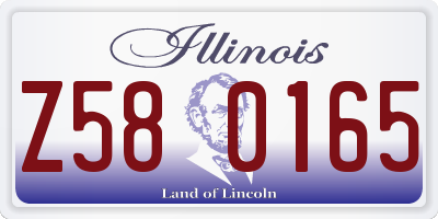 IL license plate Z580165