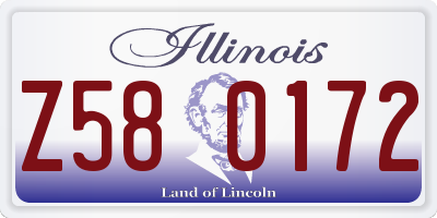 IL license plate Z580172