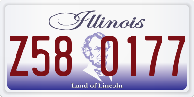 IL license plate Z580177