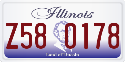 IL license plate Z580178