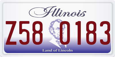 IL license plate Z580183