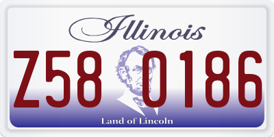 IL license plate Z580186