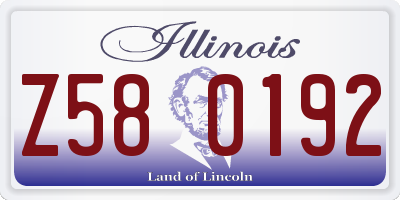 IL license plate Z580192
