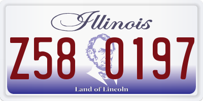 IL license plate Z580197