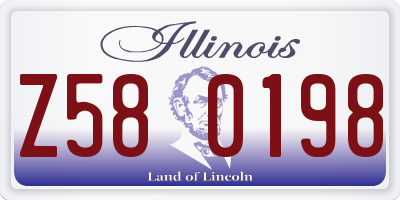 IL license plate Z580198