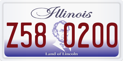 IL license plate Z580200
