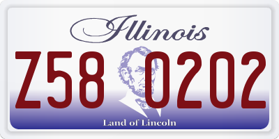 IL license plate Z580202