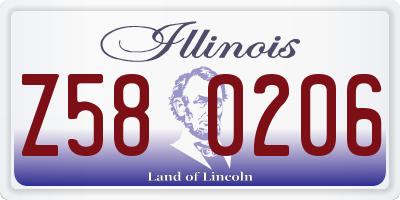 IL license plate Z580206