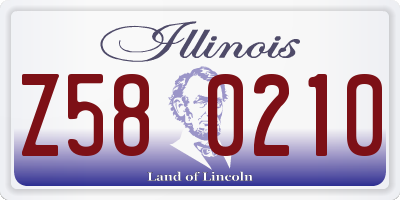 IL license plate Z580210