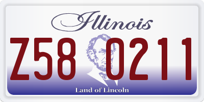 IL license plate Z580211