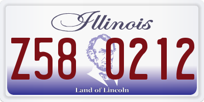 IL license plate Z580212