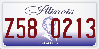 IL license plate Z580213