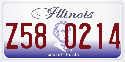 IL license plate Z580214