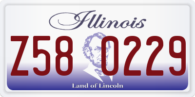 IL license plate Z580229