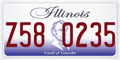 IL license plate Z580235
