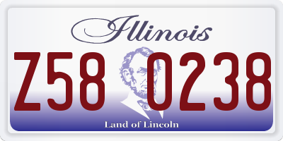 IL license plate Z580238
