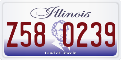 IL license plate Z580239