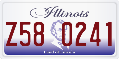 IL license plate Z580241
