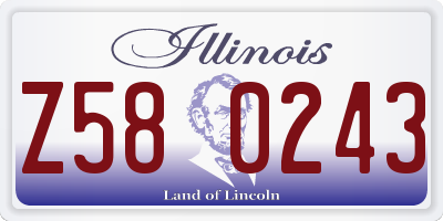 IL license plate Z580243