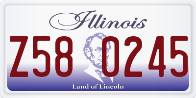IL license plate Z580245