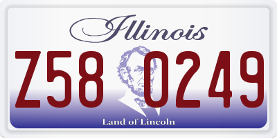 IL license plate Z580249