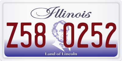 IL license plate Z580252