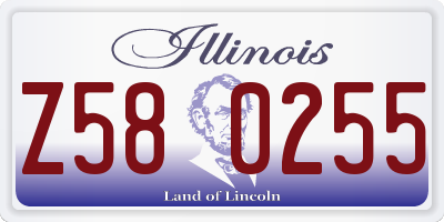 IL license plate Z580255