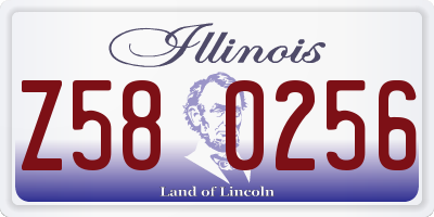 IL license plate Z580256