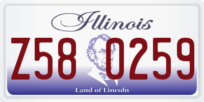 IL license plate Z580259