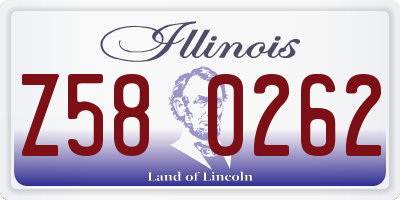 IL license plate Z580262