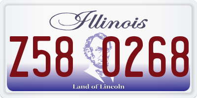 IL license plate Z580268