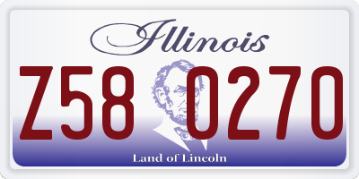IL license plate Z580270