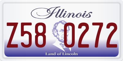 IL license plate Z580272
