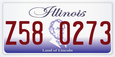 IL license plate Z580273