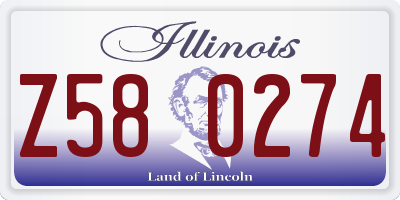 IL license plate Z580274