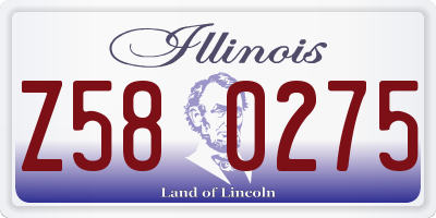 IL license plate Z580275