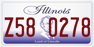 IL license plate Z580278