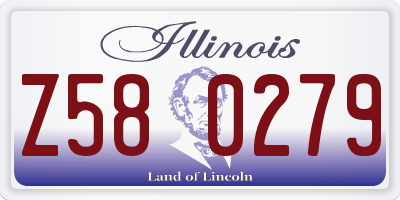 IL license plate Z580279