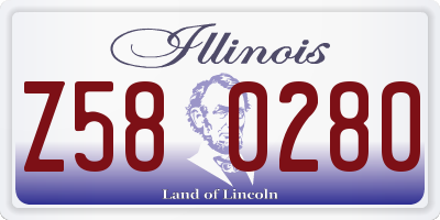 IL license plate Z580280