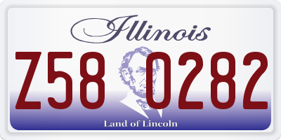 IL license plate Z580282