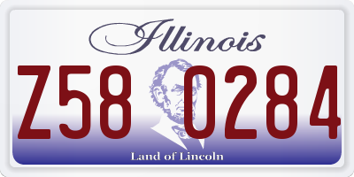 IL license plate Z580284