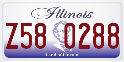 IL license plate Z580288