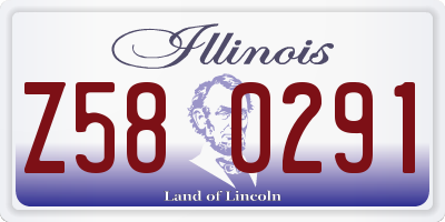 IL license plate Z580291