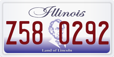 IL license plate Z580292