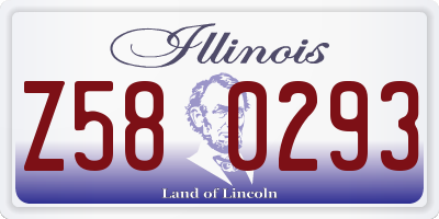 IL license plate Z580293