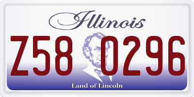 IL license plate Z580296