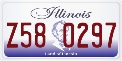 IL license plate Z580297